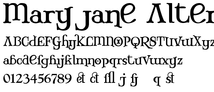 Mary Jane Alternate font